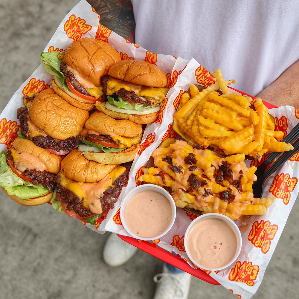 Cheeseburgers and french fries