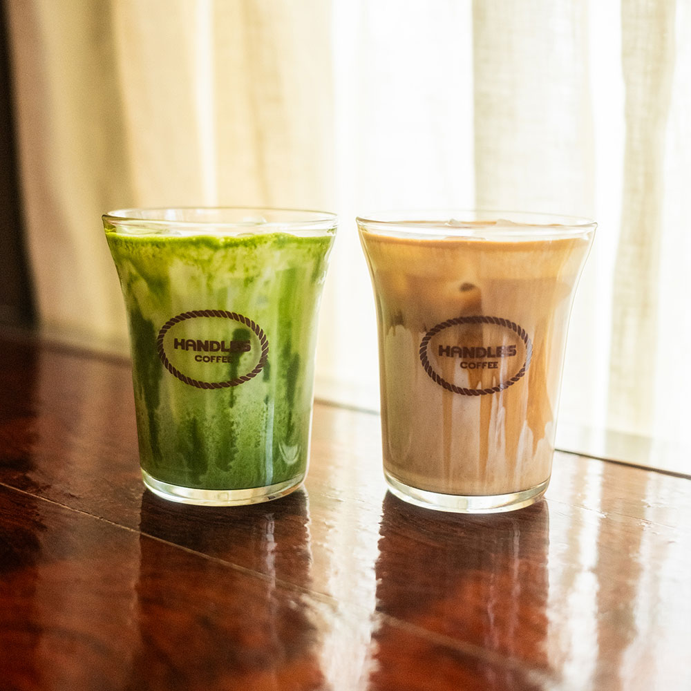 Matcha and coffee drink